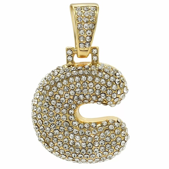 ☃️BOGO50%☃️🆕✨SILVER C✨BUBBLE LETTER INITIAL NECKLACE - Picture 12 of 13